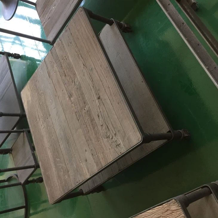 Recycle Old Elm Wood Table Top For Restaurant