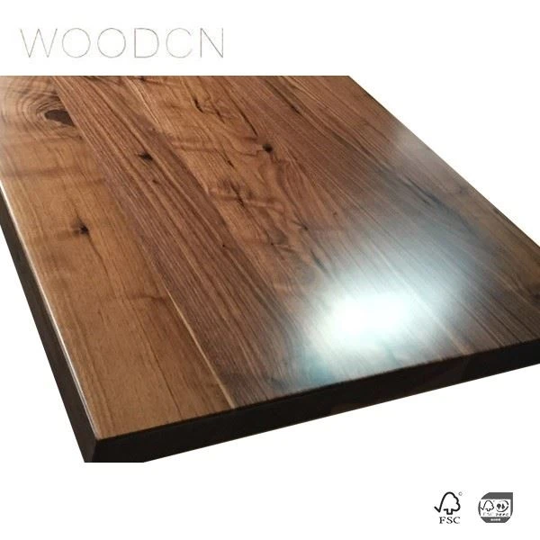 Solid Black Walnut Edge Glued Style Office Desk Top Suppliers