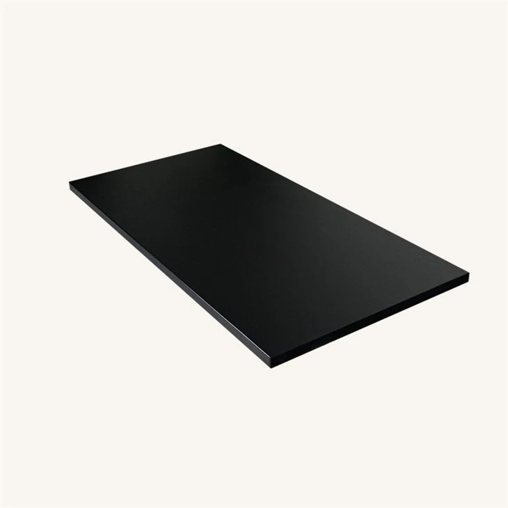 Solid Beech Wood Rectangle Dining Table Top in Black Color Manufacturer factory
